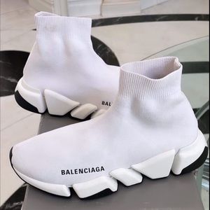 BALENCIAGA SOCK SNEAKERS WHITE NEW 37